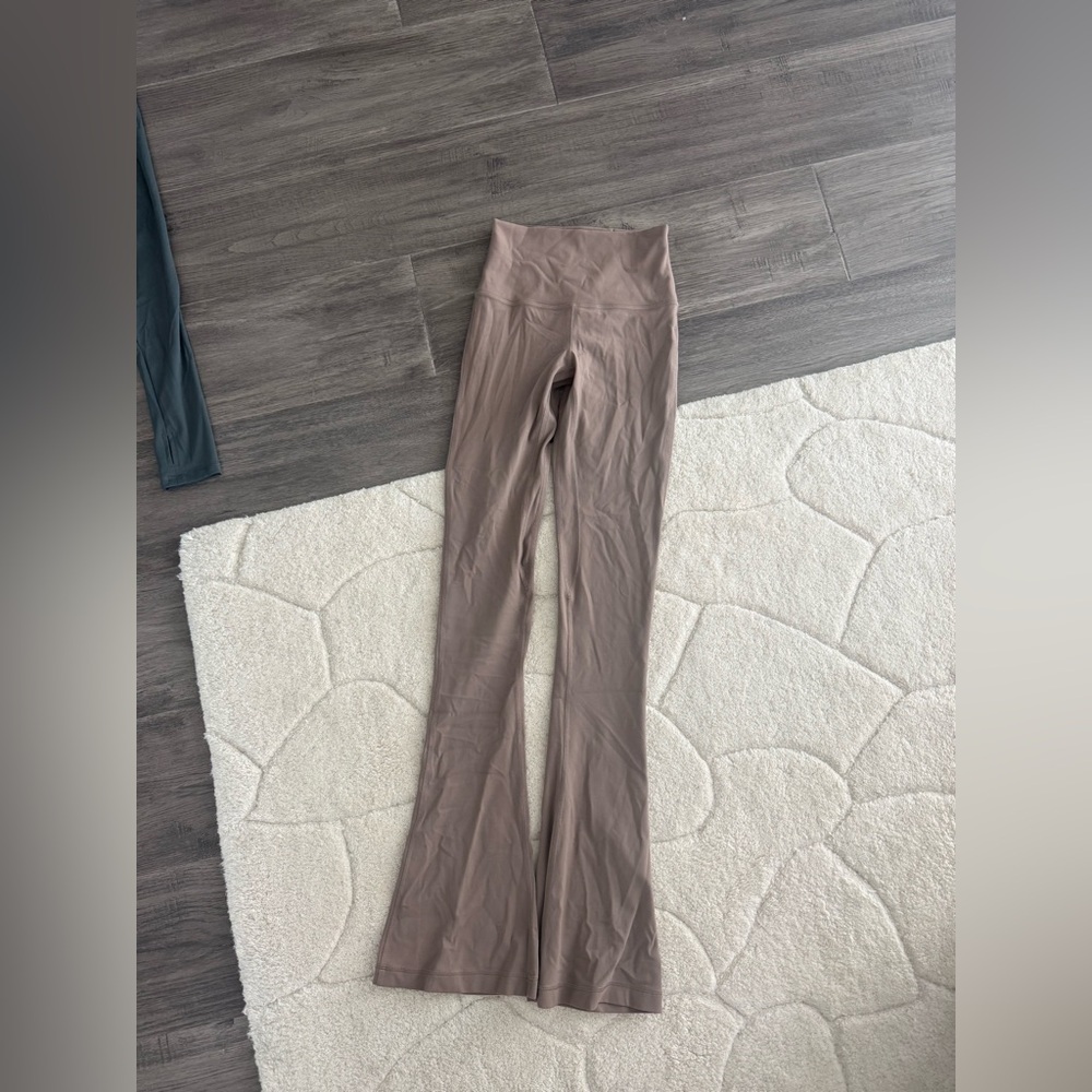 LULULEMON High-Waist Flare Active Pants in Taupe